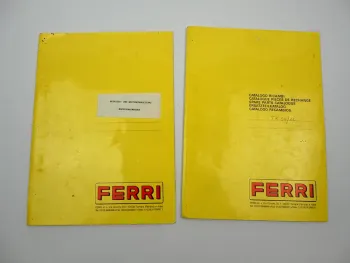 Ferri TK50 Serie 3 Böschungsmäher Betriebsanleitung Ersatzteilliste 1994/95