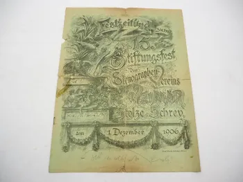 Festschrift 15. Stiftungsfest Stenographen Verein Weimar Stolze Schrey 1906