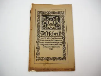 Festschrift 25 Jahre Bäcker Innung Bad Kreuznach Rheinland Pfalz 1925