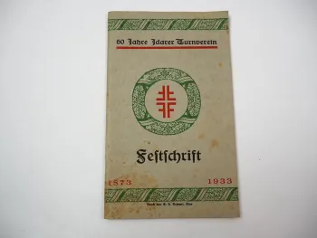 Festschrift 60 Jahre Turnverein Idar Oberstein 1933 Rheinland-Pfalz