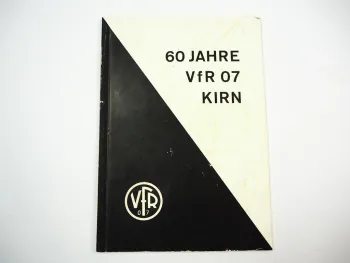 Festschrift Jubiläum Sportverein Fussball VfR07 Kirn Rheinland-Pfalz 1967