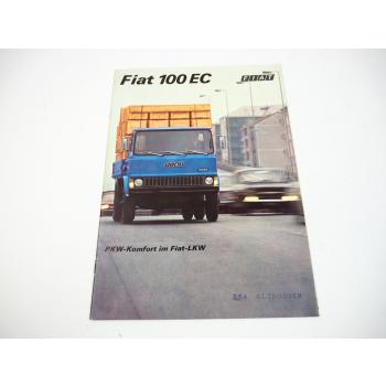 Fiat 100EC Pritschenwagen LKW Prospekt 1970er Jahre