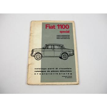 Fiat 1100 Special 103 Karosserie Ersatzteilliste Catalogo parti ricambio 10/1962
