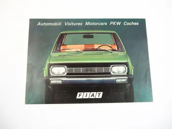 Fiat 124 126 127 128 130 131 132 X19 Produktprogramm PKW Prospekt 1970er Jahre