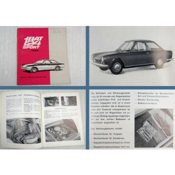 Fiat 124 Sport Coupe PKW Betriebsanleitung Bedienungsanleitung 1967