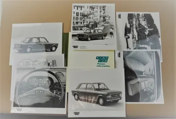 Fiat 128 Presseinfomation u. 7 Pressefotos 1969