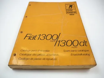 Fiat 1300 super 1300DT Allrad Traktor Ersatzteilliste Ersatzteilkatalog 1979