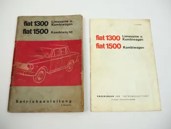 Fiat 13001500 Limousine Kombi PKW Betriebsanleitung Bedienungsanleitung 1965