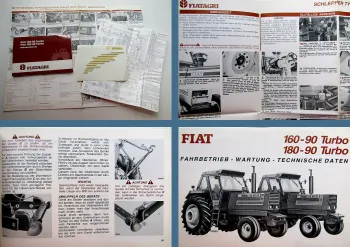 Fiat 160-90 180-90 Turbo Traktor Betriebsanleitung Schaltplan Wartungsplan 1991