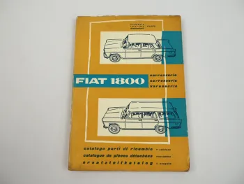 Fiat 1800 Karosserie Ersatzteilliste Catalogo parti di ricambio 1959