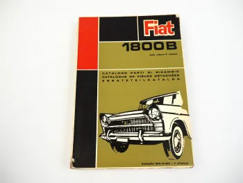 Fiat 1800B Ersatzteilliste Catalogo parti di ricambio 1963