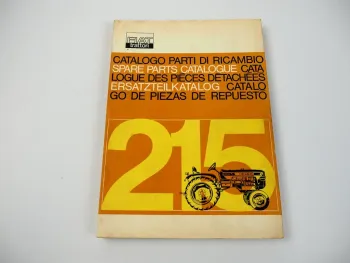 Fiat 215 Traktor Ersatzteilkatalog Catalogo Parti di Ricambio Parts List 1967