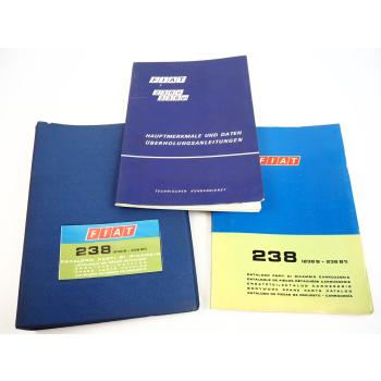Fiat 238 B B1 Werkstatthandbuch Technische Daten 2x Ersatzteilliste 1968/70