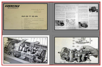 Fiat 450 355 455 und Raupe FL4 Werkstatthandbuch 3 Zylinder Motor