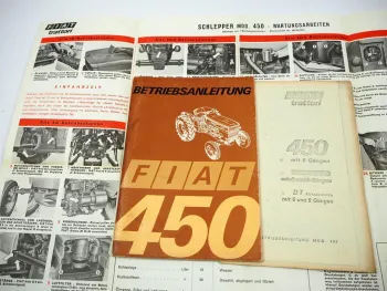 Fiat 450 + DT Traktor Betriebsanleitung Bedienung Wartung Schaltplan Elektrik 1971