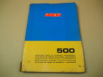 Fiat 500 Ersatzteilliste Ersatzteilkatalog Karosserie 1971 Spare parts List