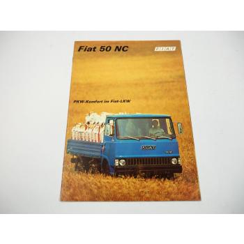 Fiat 50NC LKW Kastenwagen Pritschenwagen Kleinlaster Prospekt 1970er Jahre