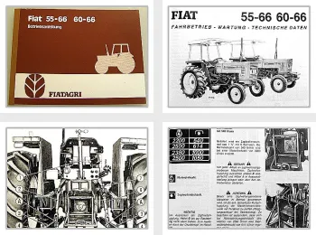 Fiat 55-66 60-66 + DT Allrad Traktor Betriebsanleitung