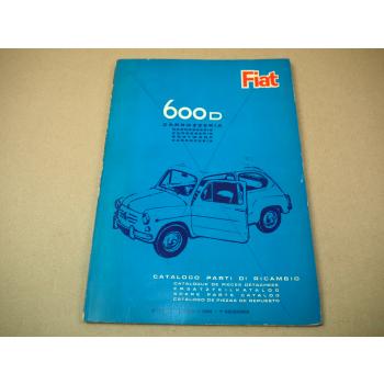 Fiat 600D Ersatzteilliste Ersatzteilkatalog Karosserie 1964 Spare parts Catalog
