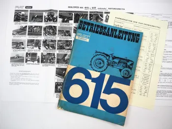 Fiat 615 Traktor Betriebsanleitung Bedienung Wartung Schaltplan Elektrik 1965