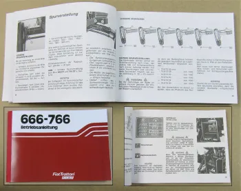 Fiat 666 666DT 766 766DT Traktor Betriebsanleitung 1982