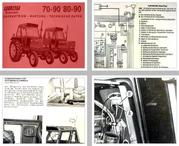 Fiat 70-90 80-90 + DT Allrad Traktor Betriebsanleitung
