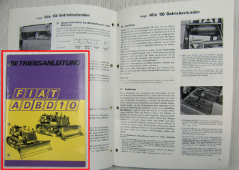 Fiat AD BD 10 Planierraupe Dozer Bedienungsanleitung Betrieb Wartung 11/1970