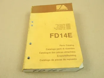 Fiat Allis FD14E Parts catalog Ersatzteilkatalog Catalogo parti die ricambio