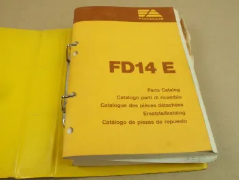 Fiat Allis FD14E Parts catalog Ersatzteilkatalog Catalogo parti ricambio 11/89