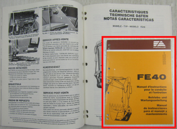 Fiat-Allis Fiatallis FE4 Bedienungsanleitung Manuel instructions Manual instrucc