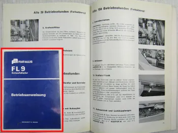 Fiat-Allis Fiatallis FL9 Schaufellade Bedienungsanleitung Betriebsanleitung 1975