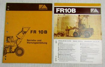 Fiat-Allis Fiatallis FR10B Radlader Bedienung Betriebsanleitung 1986 u Prospekt