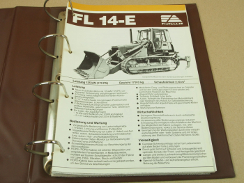 Fiat FL14E Laderaupe Schulungshandbuch Training Werkstatthandbuch 80er Jahre