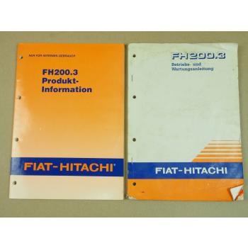 Fiat Hitachi FH200.3 Bagger Bedienungsanleitung Wartung und Produktinformation