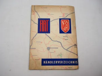 Fiat NSU Händlerverzeichnis Deutschland BRD 1963
