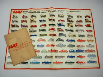 Fiat PKW Wagenmodelle seit 1899 Prospekt Ausgabe 1967