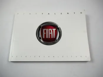 Fiat Talento Betriebsanleitung Bedienungsanleitung 9/2018 Bordbuch Deutsch