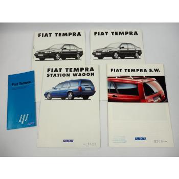 Fiat Tempra Limousine Station Wagon PKW 4x Prospekt Preisliste 1990/93