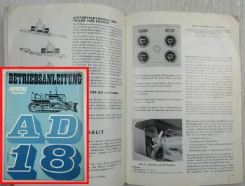 Fiat trattori AD18 Planierraupe Betriebsanleitung Bedienungsanleitung 6/1969
