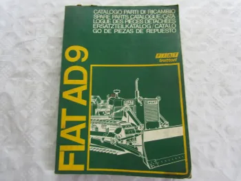 Fiat trattori AD9 Planierraupe Ersatzteilliste Parts List Parti ricambio 1972