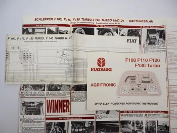 Fiatagri Fiat F100 F115 F130 F140 Turbo + DT Winner Wartungsplan Schaltplan
