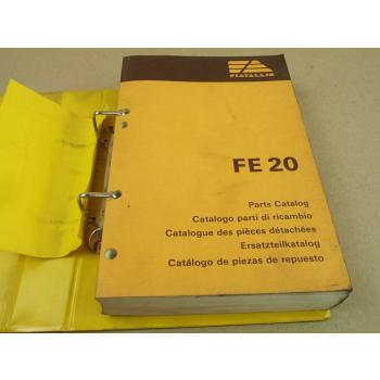 FiatAllis FE20 Bagger Ersatzteilliste Parts Catalog Parti ricambio 1985