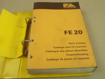 FiatAllis FE20 Bagger Ersatzteilliste Parts Catalog Parti ricambio 1985