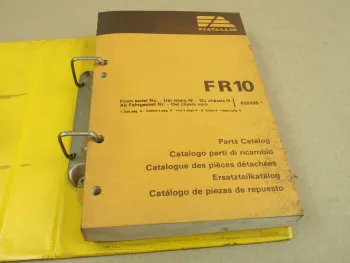 FiatAllis FR10 Radlader Ersatzteilliste Parts Catalog Parti ricambio 1985