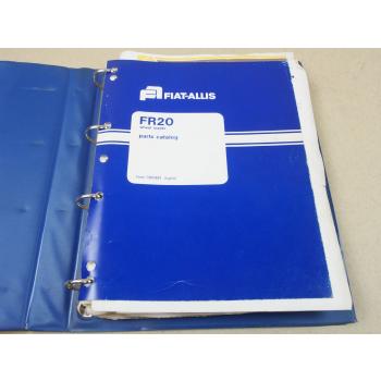FiatAllis FR20 Radlader Ersatzteilliste Parts Catalog List Wheel Loader 1980