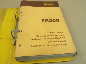 FiatAllis FR20B Schaufellader Ersatzteilliste Parts Catalog Parti ricambio 1987