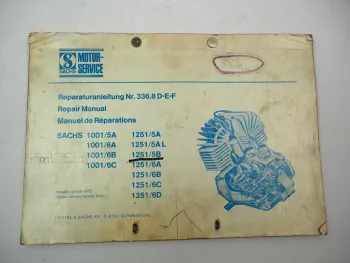 Fichtel Sachs 1001 1251 5A 5B 6A 6B 6C 6D Motor Werkstatthandbuch Reparatur 1975