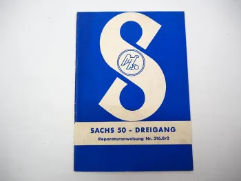 Fichtel & Sachs 50 Dreigang Motor Werkstatthandbuch Reparatur 1972 #1