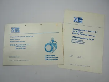 Fichtel Sachs KC 27 Wankelmotor Werkstatthandbuch Ersatzteilliste Motorrad 1975