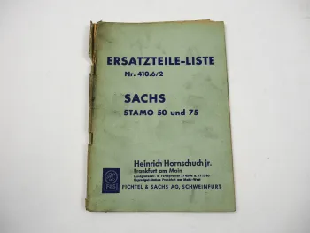 Fichtel Sachs Stamo 50 75 Ersatzteilkatalog 1960er Jahre